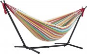Vivere Combo Double Baumwolle H&auml;ngematte mit H&auml;ngemattengestell 250 cm