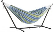 Vivere Oasis Baumwolle Doppel-H&auml;ngematte mit H&auml;ngemattengestell 250 cm inkl. Tragetasche