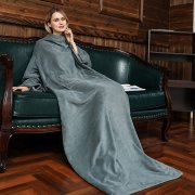 VIVILINEN Ganzk&ouml;rper Kuscheldecke mit &Auml;rmeln und Taschen