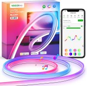 VOCOlinc 3 Meter RGBIC Neon LED Streifen mit Musik Sync, APP, Alexa und Google Sprachsteuerung