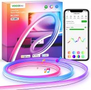 VOCOlinc 3 Meter RGBIC Neon LED Streifen mit Musik Sync, APP, Alexa und Google Sprachsteuerung