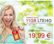 Vodafone Young M, L oder XL mit 4 bis 16GB LTE ab rechn. 16,99 &euro;/Monat (auch f&uuml;r Eltern)
