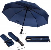 VON HEESEN Regenschirm sturmfest bis 140 km/h inkl. Schirm-Tasche & Reise-Etui