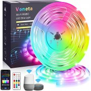 Voneta 5 Meter RGBIC WiFi LED Strip mit Alexa und Google Assistant und Musik Sync