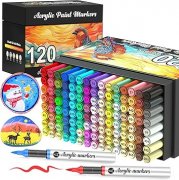Vozuna 120 Acrylstifte: Wasserfest & Pinselspitze f&uuml;r 27,27&euro;
