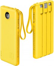 VRURC 10000mAh Powerbank mit USB Typ-A, USB Typ-C und Lightning Kabel