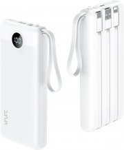 VRURC 10000mAh Powerbank mit USB Typ-A, USB Typ-C und Lightning Kabel