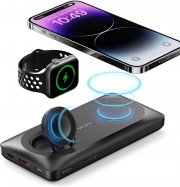 VRURC Magnetische Kabellose 10000mAh Powerbank f&uuml;r iPhone, Airpods und iWatch