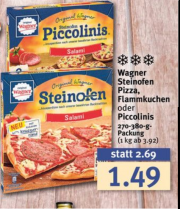 Wagner Steinofenpizza, Flammkuchen oder Piccolinis je 1,49&euro; @combi