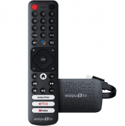waipu.tv 4K Stick inkl. Fernbedienung mit Schnellwahltasten + 3 Monate waipu.tv Perfect Plus