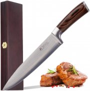 Wakoli Edib Damastmesser Chefmesser, Klinge 20,00 cm L&auml;nge 
