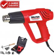 WALTER 620351 2 Stufen Hei&szlig;luftpistole inkl Zubeh&ouml;r