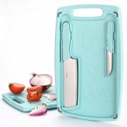 Wanbasion K&uuml;chen Set mit Schneidebrett und 2 scharfe Messer