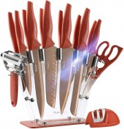 Wanbasion Profi Messer Set mit Acryl Messerblock