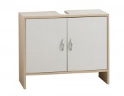 Waschbeckenunterschrank in wei&szlig; + Ahorn f&uuml;r 29,99&euro; statt 49,99&euro;