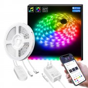 Wasserdicht Led Streifen Sync mit Musik, Farbwechsel Steuerbar via Handy