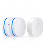 Wasserdichtes Funkklingel Set mit 1 Sender und 2 Plug-in Empf&auml;nger, 300m Reichweite