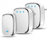 Wasserdichtes Funkklingel Set mit 1 Sender und 2 plug-in Empf&auml;nger