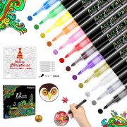 WayGoal Acrylstifte mit 12 Farben f&uuml;r Glas, Holz, Papier, Kunststoff und Kleidung