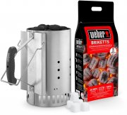 Weber Anz&uuml;nd-Set mit Anz&uuml;ndkamin, 3 Anz&uuml;nder und 2 kg Briketts