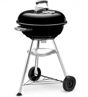 Weber Compact Kettle Holzkohlegrill mit Deckel und 47 cm Grillfl&auml;che