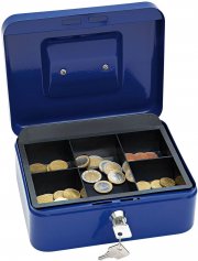 Wedo 145203X Geldkassette aus pulverbeschichtetem Stahl mit Sicherheits-Zylinderschloss