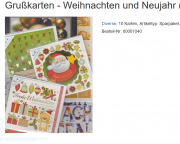 Weihnachten und Neujahr 10 Gru&szlig;karten bei terrashop zum Sonderpreis dazu nehmen
