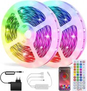 WEILY 10m Bluetooth RGB LED Strip mit Fernbedienung und App-Steuerung