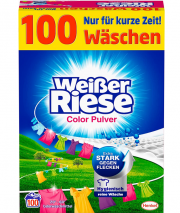 Wei&szlig;er Riese Color Pulver Waschmittel f&uuml;r 100 Waschladungen