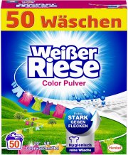 Wei&szlig;er Riese Color Pulver Waschmittel f&uuml;r 50 Waschladungen