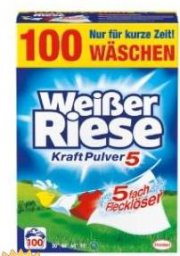  Wei&szlig;er Riese Kraft Pulver 5 (100 Waschladungen) f&uuml;r 11,99 &euro;