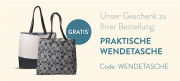 Wer jetzt noch Schuhe 20 % g&uuml;nstiger einkaufen m&ouml;chte, bekommt noch 1 Wendetasche gratis!