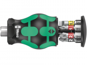 Wera 05008874001 Kraftform Kompakt Stubby 2 Schraubendreher mit Bit Magazin 7-teilig