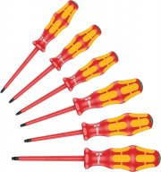 Wera 167 i/6 Kraftform Plus Serie 100 6-teiliger Schraubendrehersatz mit Isolierten VDE Klingen