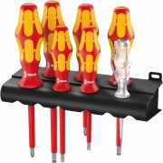 Wera Kraftform Plus 160i/7 7-teiliger VDE Isolierter Schraubendreher Satz + Rack