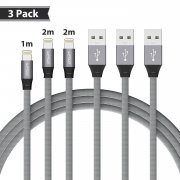 Wesoo iPhone Lightning Kabel Ladekabel f&uuml;r iPhone [Space Grau, 3er Pack]