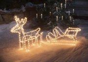 Wetelux LED Rentier mit Schlitten warmwei&szlig;