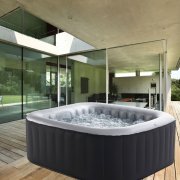 Whirlpool In-Outdoor Pool Wellness Heizung Massage aufblasbar MSpa 158x158cm