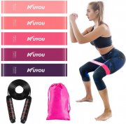 Widerstandsb&auml;nder 5er Set mit Springseil Speed Rope f&uuml;r 7,99 &euro;