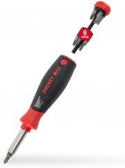 Wiha PocketMax Bitmagazin Schraubendreher inkl. 8 Magnet-Bits