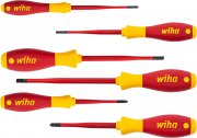 Wiha SoftFinish Elektriker VDE slimFix Schlitz/Phillips Schraubendrehersatz 6-teilig