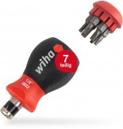 Wiha Stubby Schraubendreher mit Bit Magazin mit 7 Doppelbits