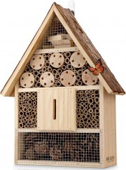 WILDLIFE FRIEND Gro&szlig;es Insektenhotel mit Rindendach