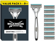 Wilkinson Sword Quattro Titanium Rasierer inkl. 9 Klingen