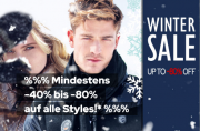 Winter Sale mit mindestens 40% bis zu 80% Rabatt auf ALLES bei Dress For Less