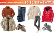 Winterschlussverkauf mit 25,25% Rabatt auf das komplette Sortiment inkl. Sale im Vorteilshop