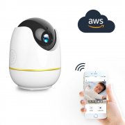 Wireless IP Kamera Kompatibel mit Alexa Echo Show, 360 Grad Weitwinkel