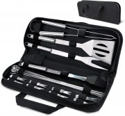 WisFox 20-teiliges Edelstahl BBQ Grillbesteck Set