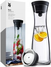 WMF Basic 1 Liter Glaskaraffe mit CloseUp-Verschluss Silikondeckel