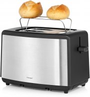 WMF Bueno Doppelschlitz-Toaster 700W Edelstahl/schwarz mit Br&ouml;tchenaufsatz